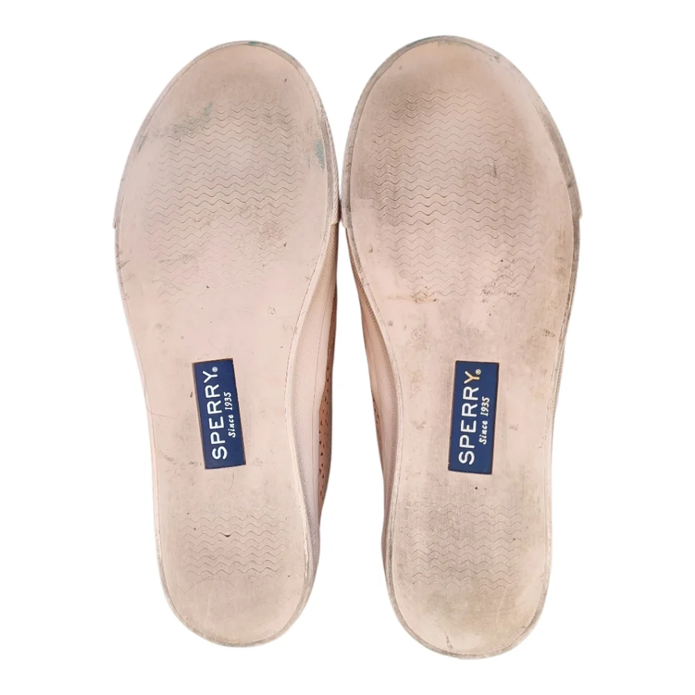 Sperry Women’s Light Pink Seaside Nautical Perforated Slip-On Shoes- Size 7 - Picture 5 of 6